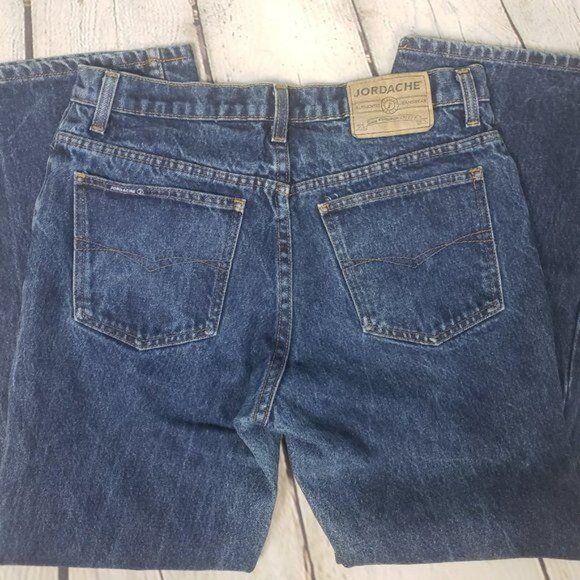 JORDACHE Vintage Mom Jeans High Rise Relaxed Fit Straight Leg Dark Wash14 - Picture 4 of 6